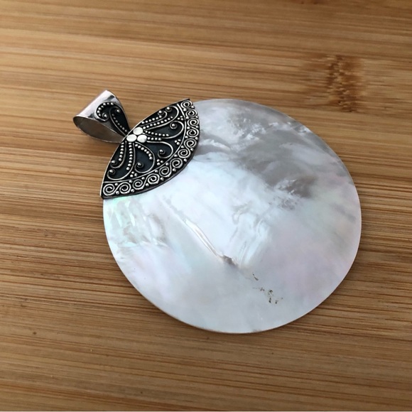 $112 Designer Estate Necklace & Pendant Sterling Marked Meran 925 INDONESIA - Picture 8 of 10